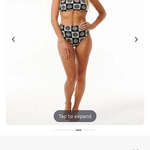 Black and White Bikini Set with Skirt Size S NWT